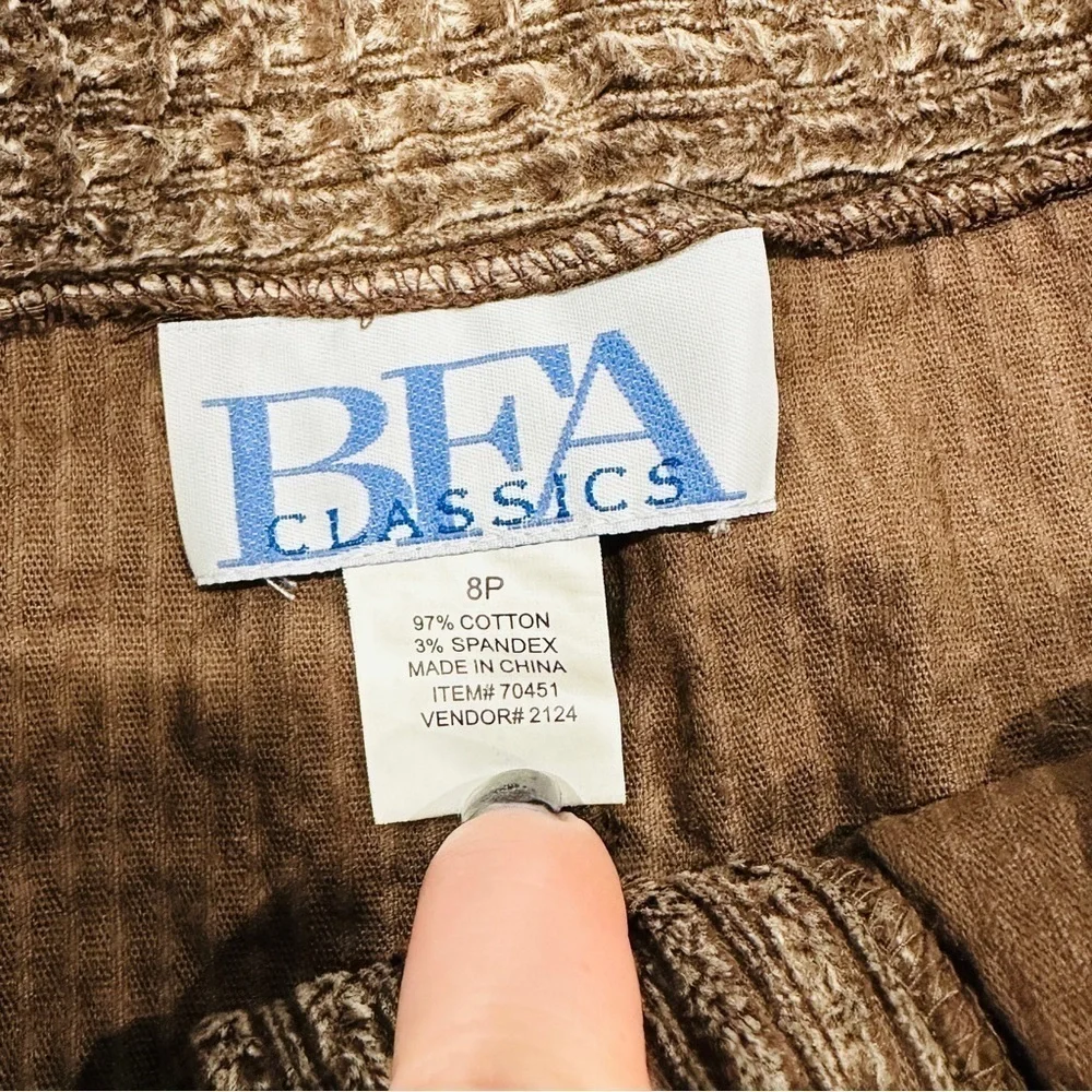 Vintage BFA Classics Brown Corduroy Broad Wale Midi Skirt - Picture 6 of 8